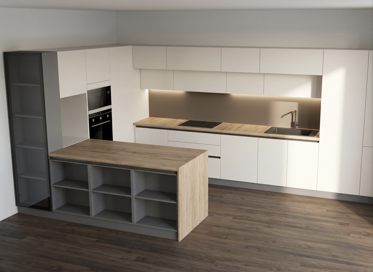 Cucina render progetto